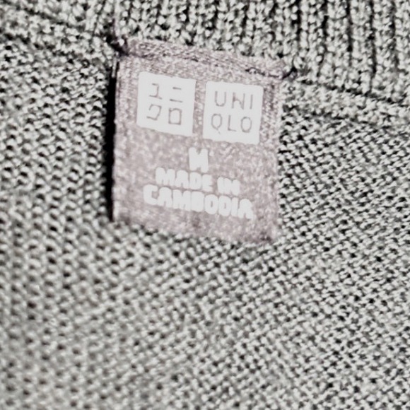 Uniqlo Men Sweater M Forest Green Wool Mock Neck Minimalist Quiet Luxury Classic - Picture 5 of 8